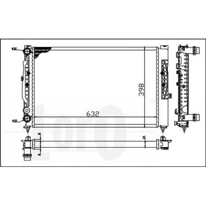 Foto Radiador, refrigeración del motor LORO 0530170057