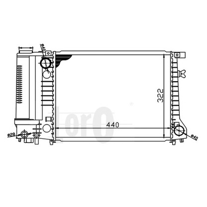 Photo Radiator, engine cooling LORO 0040170004