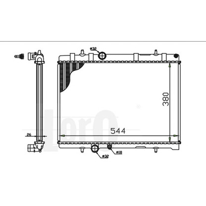 Photo Radiator, engine cooling LORO 0090170015