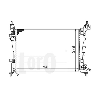 Foto Radiador, refrigeración del motor LORO 0160170043