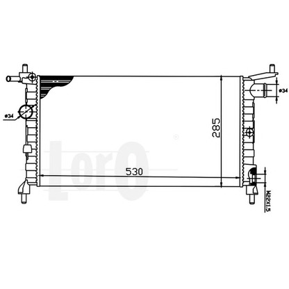 Foto Radiador, refrigeración del motor LORO 0370170008