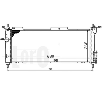 Foto Radiador, refrigeración del motor LORO 0370170011