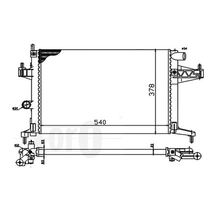 Фото Радиатор, охлаждение двигателя LORO 0370170024