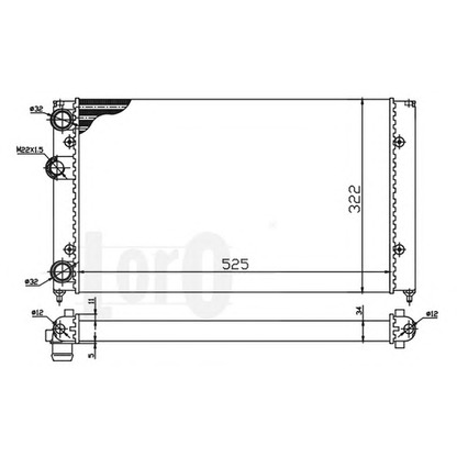 Foto Radiador, refrigeración del motor LORO 0530170043