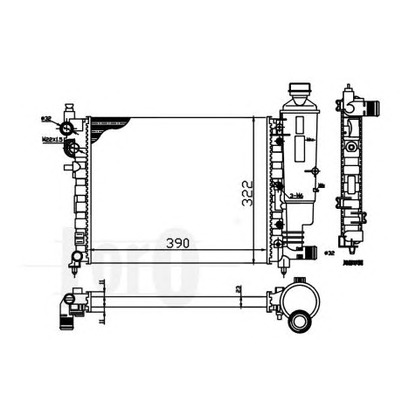 Photo Radiator, engine cooling LORO 0090170036