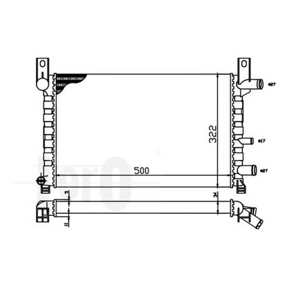 Фото Радиатор, охлаждение двигателя LORO 0170170011