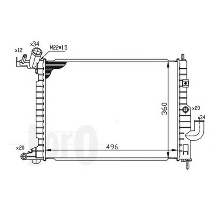 Photo Radiateur, refroidissement du moteur LORO 0370170053