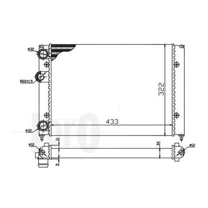Фото Радиатор, охлаждение двигателя LORO 0530170035