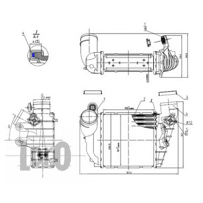 Photo Intercooler, charger LORO 0030180006