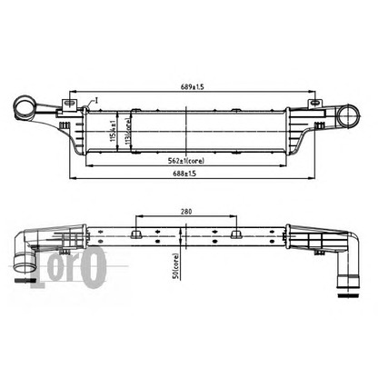 Photo Intercooler, échangeur LORO 0540180004