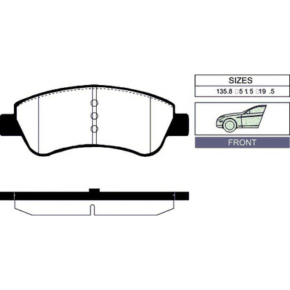 Photo Brake Pad Set, disc brake GOODWILL 1052F