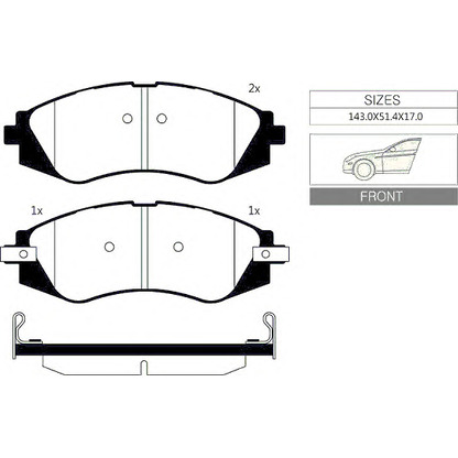 Photo Brake Pad Set, disc brake GOODWILL 1064F