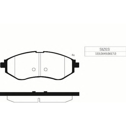 Photo Brake Pad Set, disc brake GOODWILL 1084F