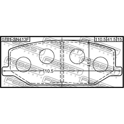 Photo Brake Pad Set, disc brake FEBEST 0701SN413F