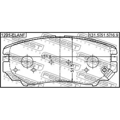 Photo Brake Pad Set, disc brake FEBEST 1201ELANF