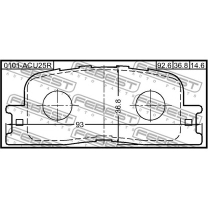 Фото Комплект тормозных колодок, дисковый тормоз FEBEST 0101ACU25R