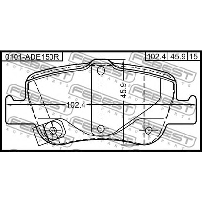 Photo Brake Pad Set, disc brake FEBEST 0101ADE150R