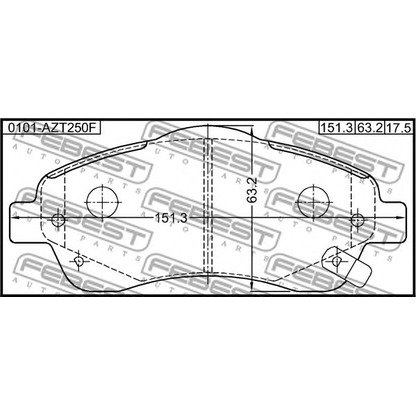 Foto Kit pastiglie freno, Freno a disco FEBEST 0101AZT250F