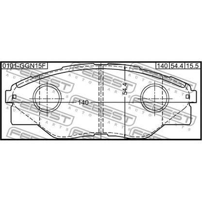 Photo Kit de plaquettes de frein, frein à disque FEBEST 0101GGN15F