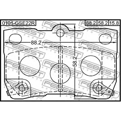 Foto Kit pastiglie freno, Freno a disco FEBEST 0101GSE22R