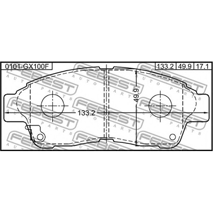 Photo Brake Pad Set, disc brake FEBEST 0101GX100F