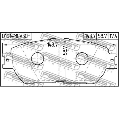 Foto Kit pastiglie freno, Freno a disco FEBEST 0101MCV30F