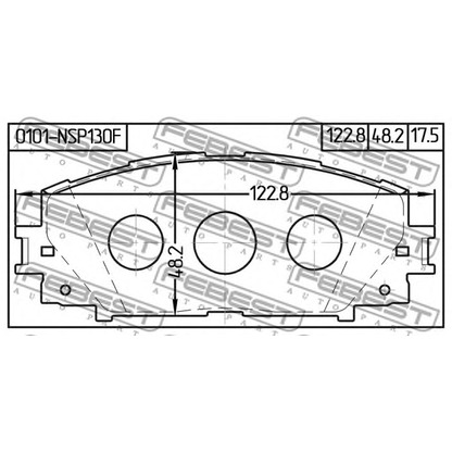 Photo Brake Pad Set, disc brake FEBEST 0101NSP130F