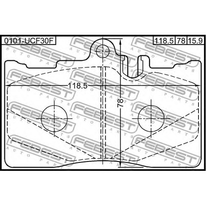 Photo Brake Pad Set, disc brake FEBEST 0101UCF30F