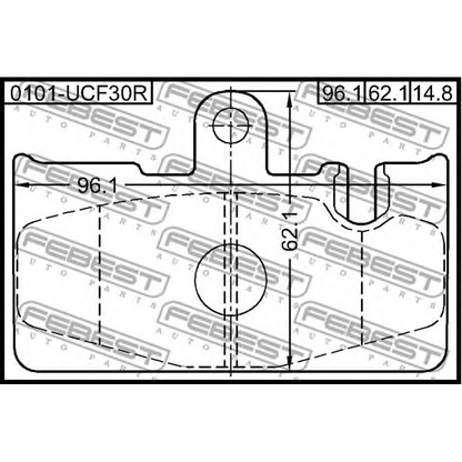 Photo Brake Pad Set, disc brake FEBEST 0101UCF30R