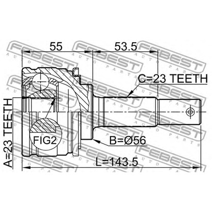 Photo Jeu de joints, arbre de transmission FEBEST 0110003