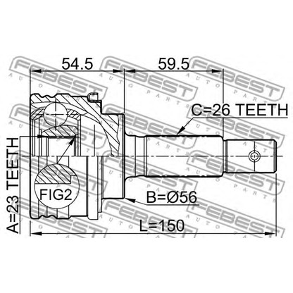 Foto Kit giunti, Semiasse FEBEST 0110037