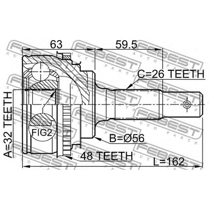 Photo Jeu de joints, arbre de transmission FEBEST 0110AT190A48