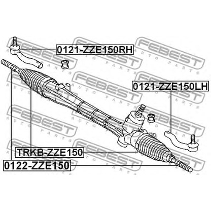 Photo Tie Rod End FEBEST 0121ZZE150LH