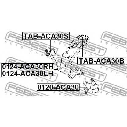 Photo Track Control Arm FEBEST 0124ACA30RH