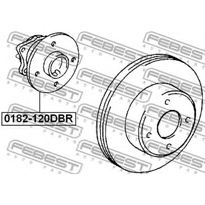 Фото Комплект подшипника ступицы колеса FEBEST 0182120DBR