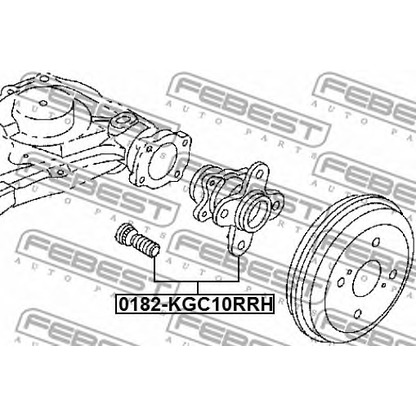Фото Комплект подшипника ступицы колеса FEBEST 0182KGC10RRH