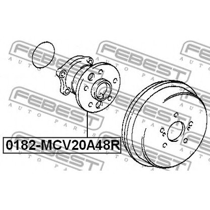 Фото Комплект подшипника ступицы колеса FEBEST 0182MCV20A48R