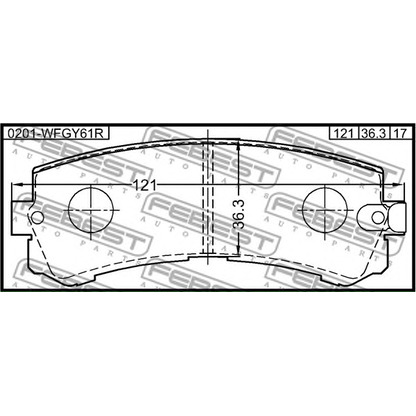 Foto Kit pastiglie freno, Freno a disco FEBEST 0201WFGY61R