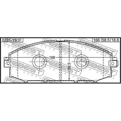 Photo Brake Pad Set, disc brake FEBEST 0201Y61F