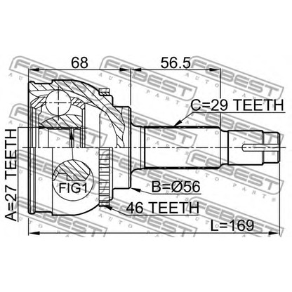 Foto Kit giunti, Semiasse FEBEST 0210040A46