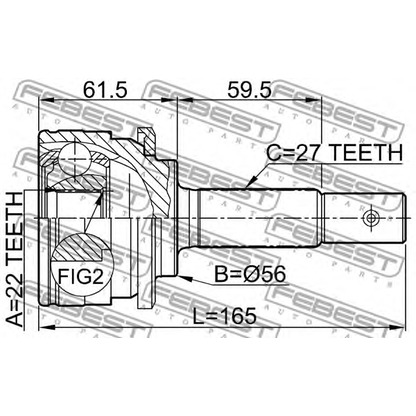 Photo Jeu de joints, arbre de transmission FEBEST 0210051