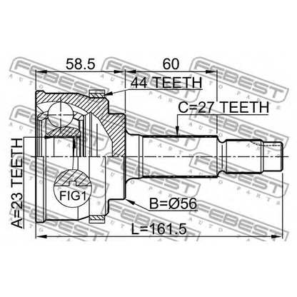 Foto Gelenksatz, Antriebswelle FEBEST 0210066A44