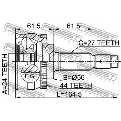 Foto Kit giunti, Semiasse FEBEST 0210078A44