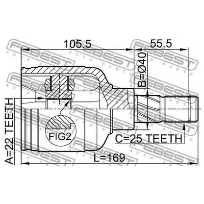 Photo Jeu de joints, arbre de transmission FEBEST 0211EP16