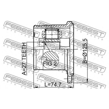 Photo Bellow Set, drive shaft FEBEST 0211WD21