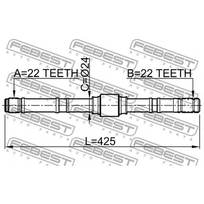 Photo Drive Shaft FEBEST 0212P10LH