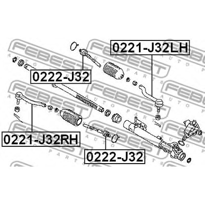 Photo Tie Rod Axle Joint FEBEST 0222J32