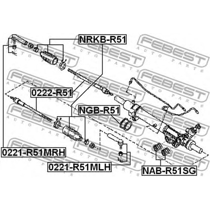 Photo Tie Rod Axle Joint FEBEST 0222R51