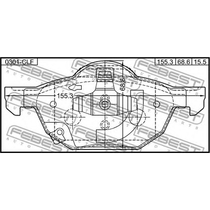 Photo Brake Pad Set, disc brake FEBEST 0301CLF