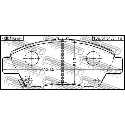 Photo Brake Pad Set, disc brake FEBEST 0301GEF